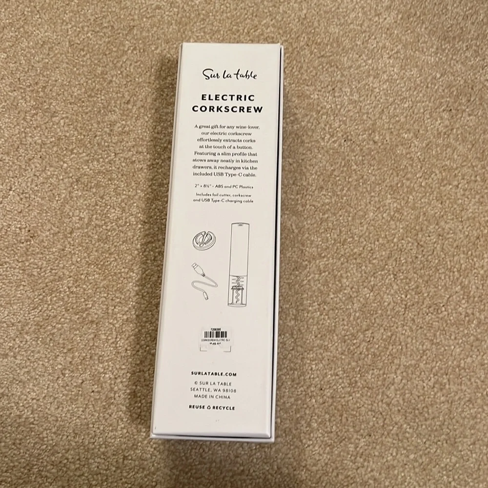 Sur la Table Electric Corkscrew- new in box, never used
